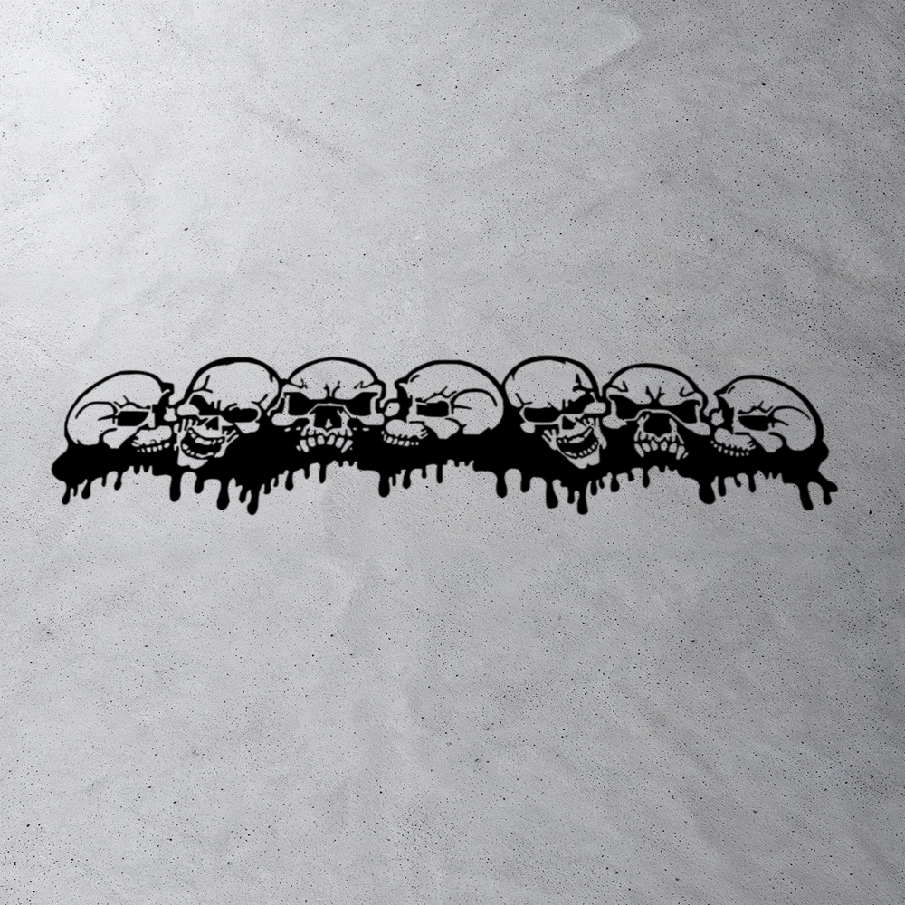 Виниловая наклейка на заднее стекло автомобиля "Черепа"