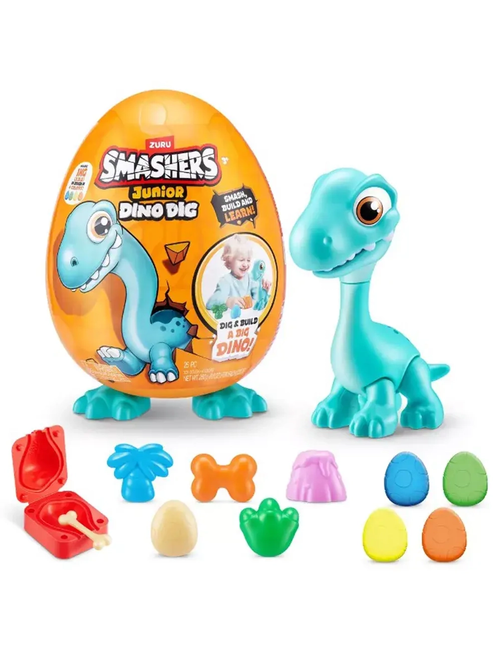 Игрушка фигурка сюрприз яйцо Zuru Smashers Junior Dino DIG