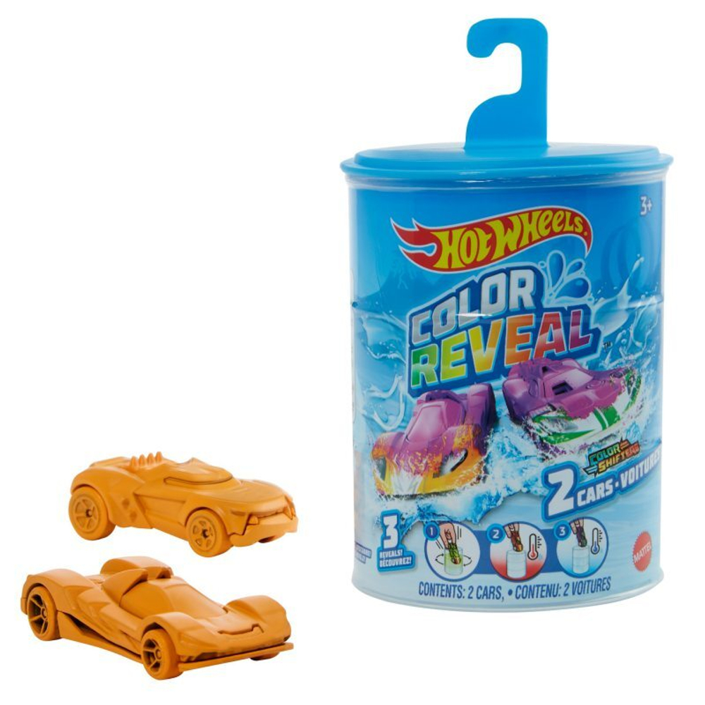 Hot Wheels Color Reveal - набор из 2 автомобилей с изменением цвета Сюрприз GYP13