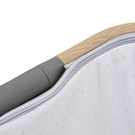 Колыбель приставная Tutti Bambini CoZee Scandinavian Walnut and Ecru с колесами