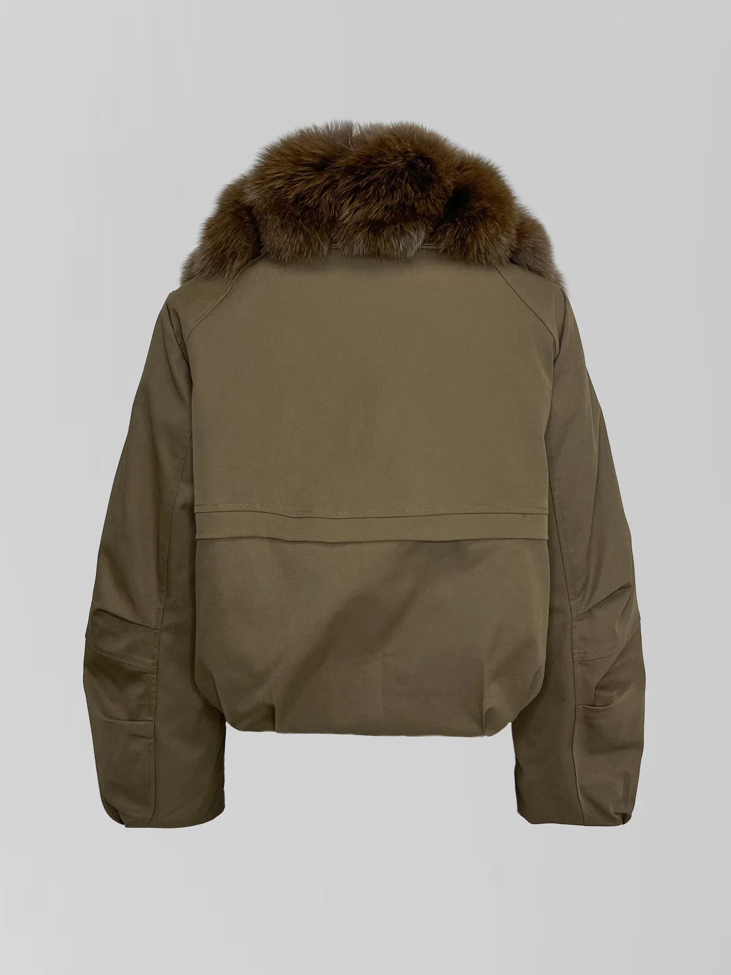 Куртка-парка 2532 укороченная со съемным воротником из меха