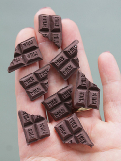 Молд силиконовый для творчества "Шоколадка Milk" 6 см / Форма для мыла, воска, гипса и полимерной глины