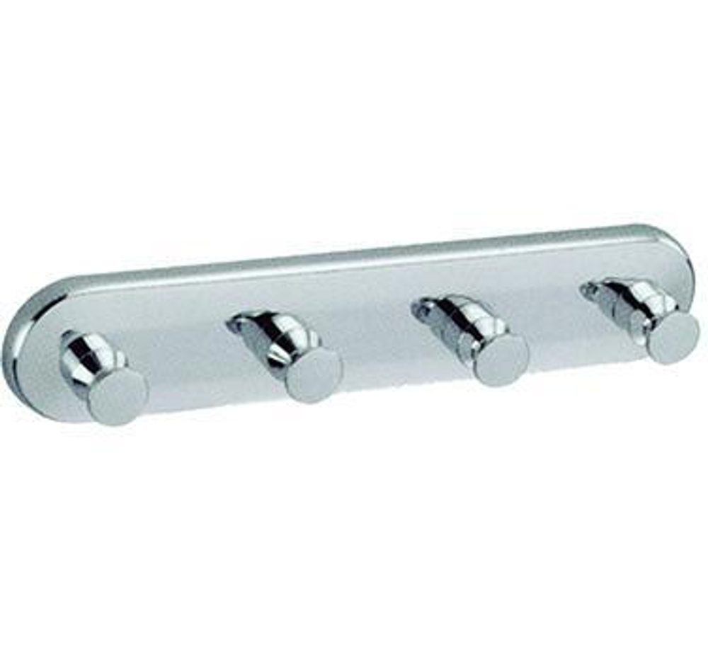 Планка с крючками для ванны 4шт. замак LINE 16507.B глянцевый