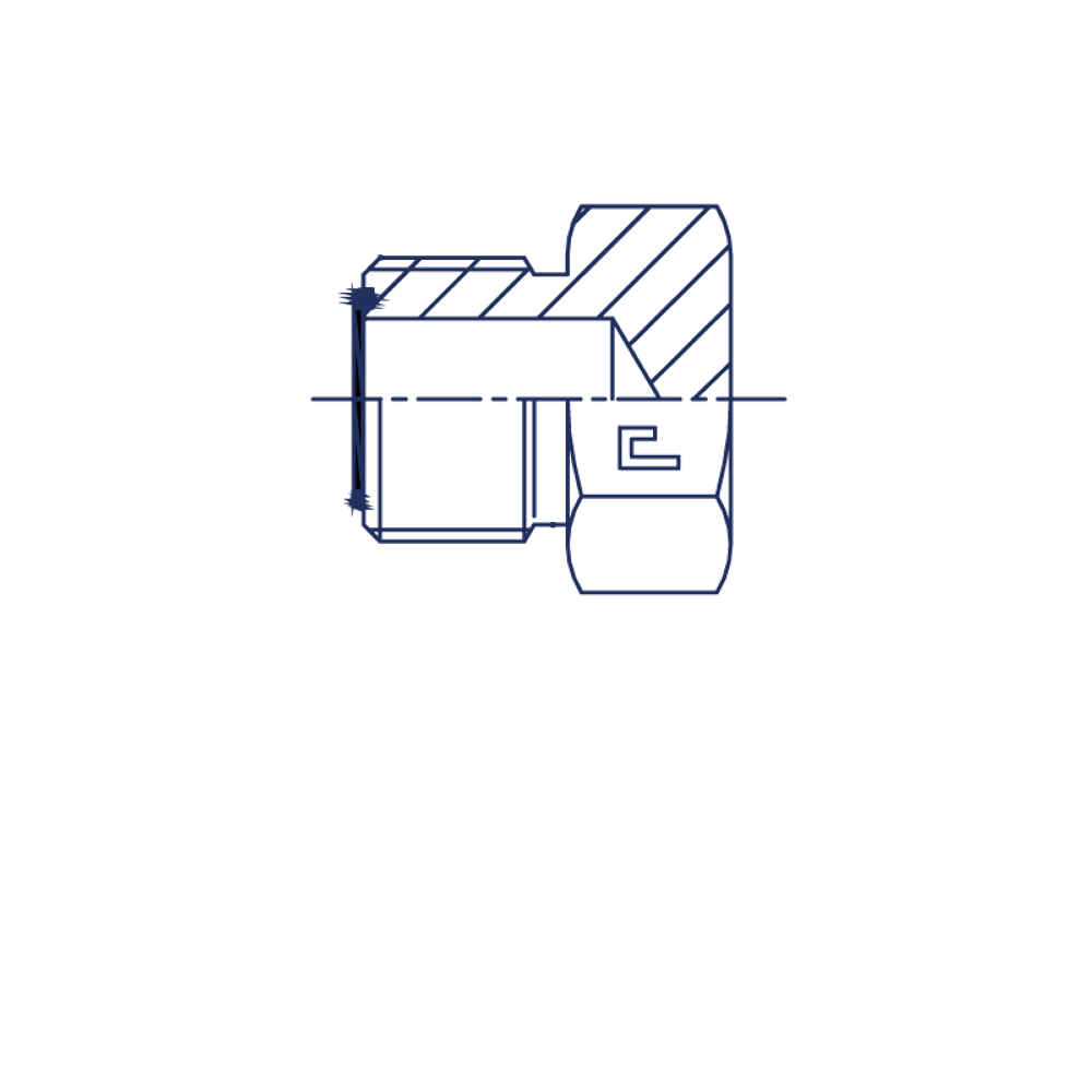 Заглушка V (Ш) ORFS 1.7/16