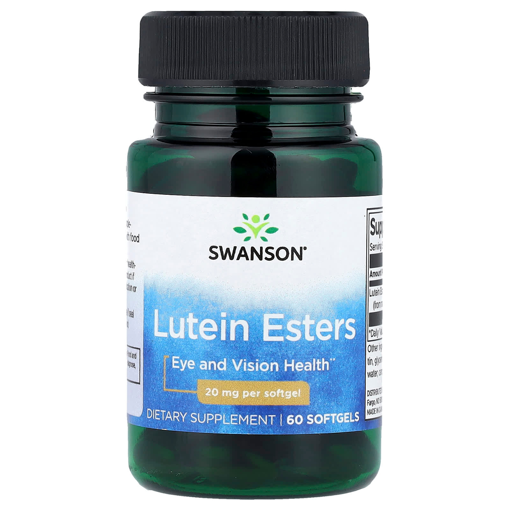 Swanson Vitamins, Эфиры лютеина, 20 мг, 60 мягких таблеток