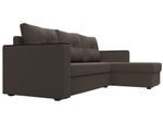 Диван угловой Атланта без стола правый угол, Амур 05 коричневый, Рогожка, 126166