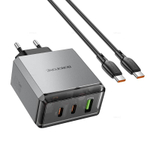 Зарядное устройство на Type-C PD65W Borofone BN22 (2C1A) (metal gray)