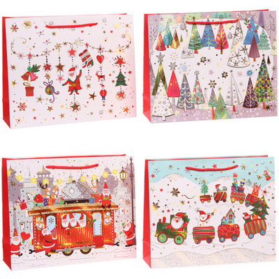 Пакет подарочный «Зимнее веселье» 32*26*10 см, микс