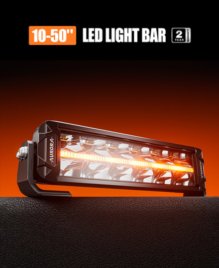 Светодиодная балка Aurora комбинированный белый свет и DRL белый/янтарный свет