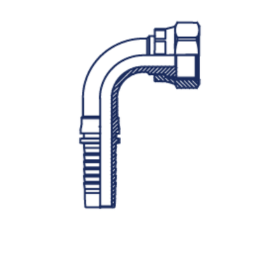 Фитинг DN 16 ORFS (Г) 1 (90) (накидная гайка)