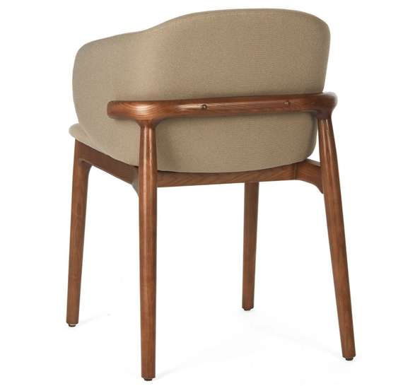 Стул Lando, орех с коричневой обивкой