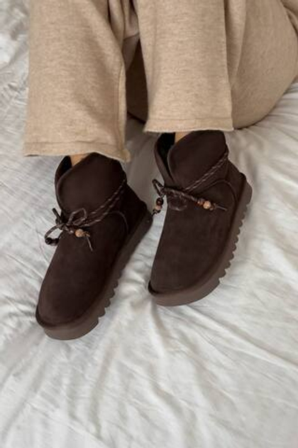 Угги из натуральной замши/натуральный мех