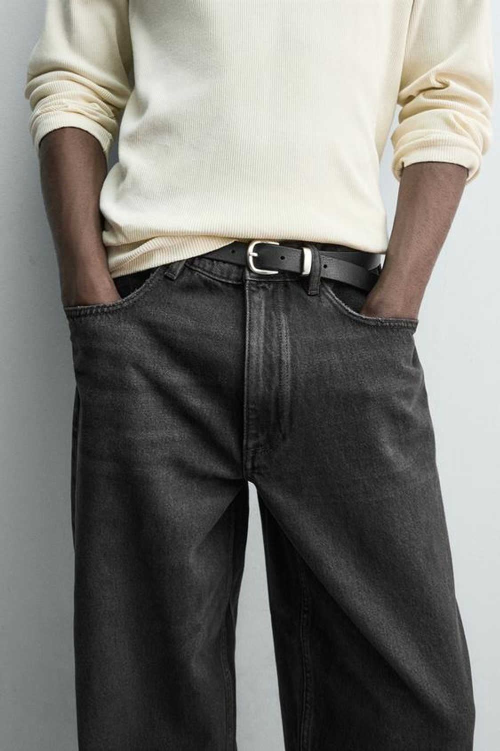 ZARA ДЖИНСЫ BAGGY FIT, УГОЛЬНЫЙ