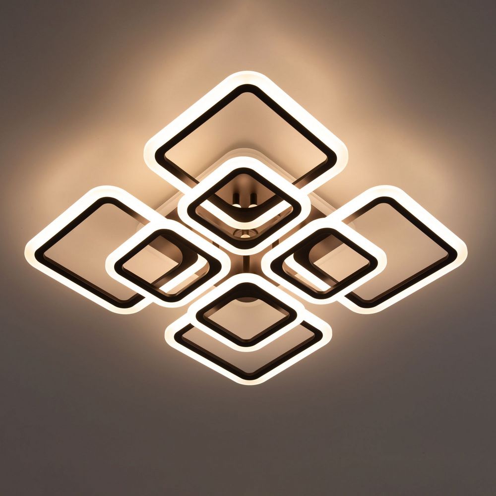 Citilux Марсель Смарт CL232A185E RGB Умная люстра Чёрная