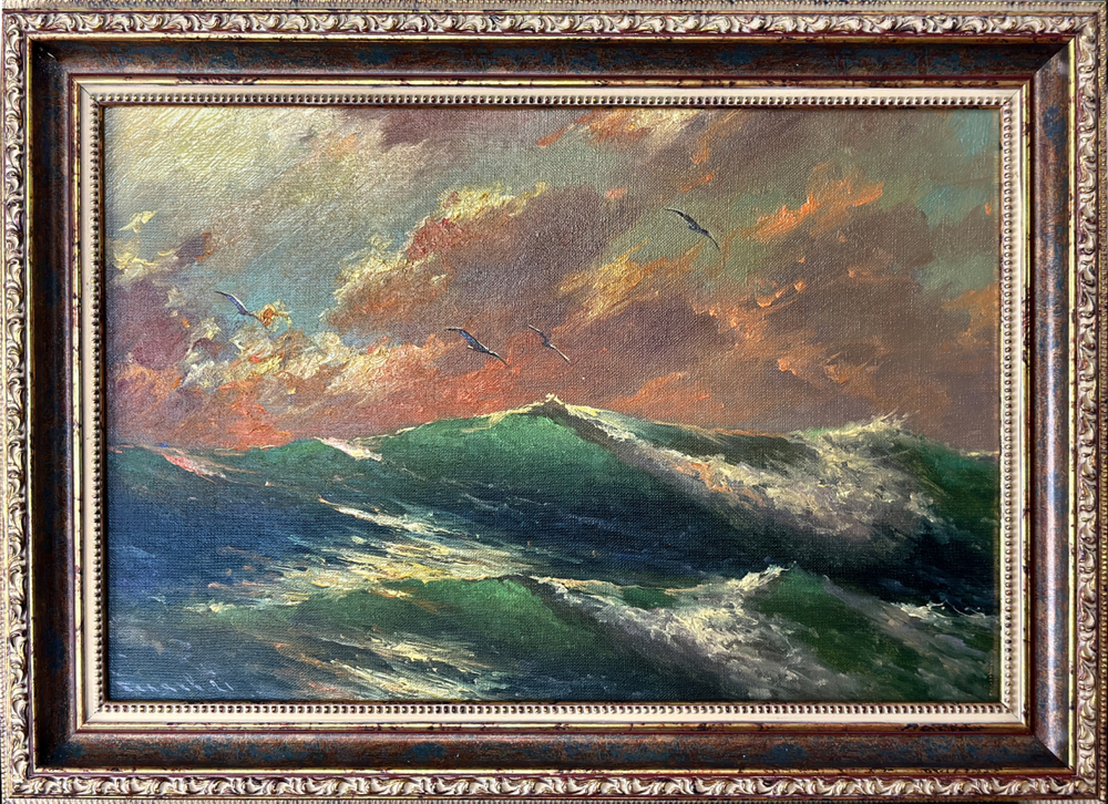 Беляев В. В. Над морем. Холст, масло. Россия, 2021 г.