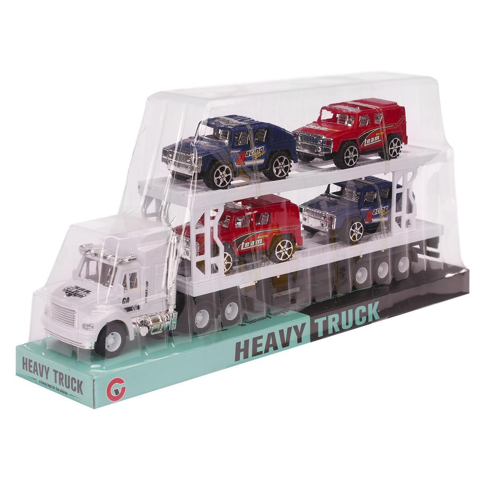 Автовоз ин. 34см +4машины, ПК 99A7-1