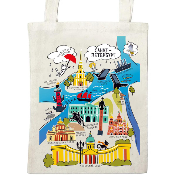 Сумка "Карта Санкт-Петербурга"