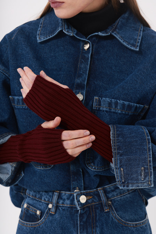 Жилет вязаный, черный