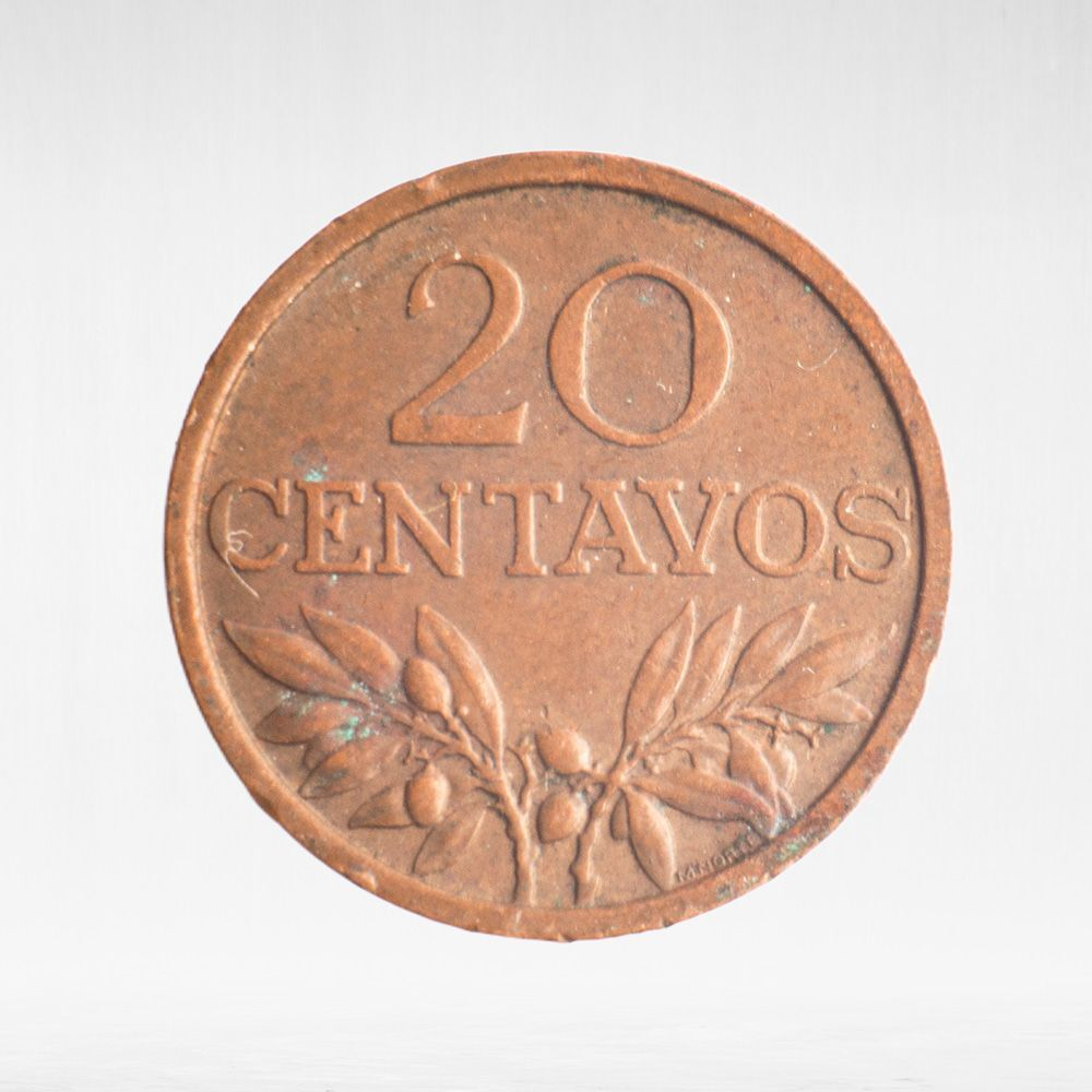 Portugal, 20 Centavos, 1969, VF