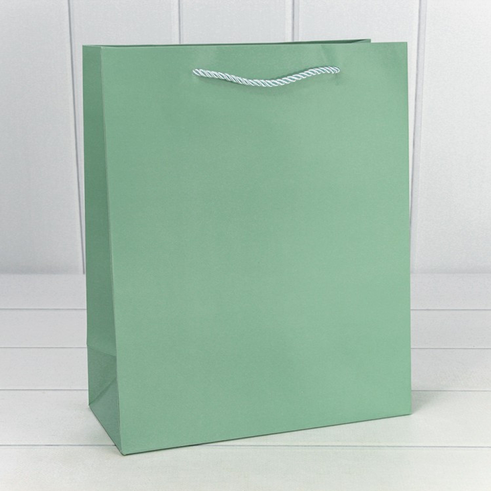 Пакет подарочный 18х23х10см "Фактура" (Зеленый)