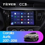 Teyes CC3 9" для Toyota Corolla 2017-2018