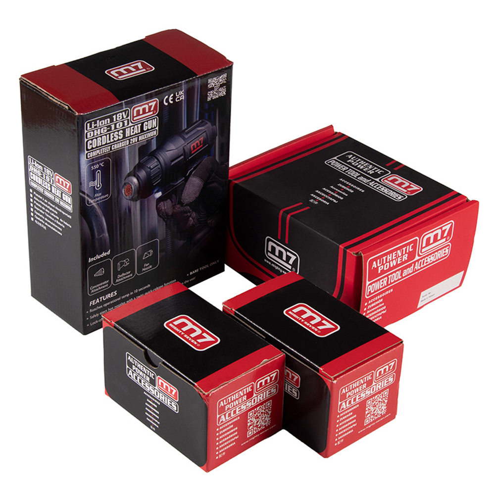 MIGHTY SEVEN (DHG-101A) Аккумуляторный термофен,18 В, 7 предметов