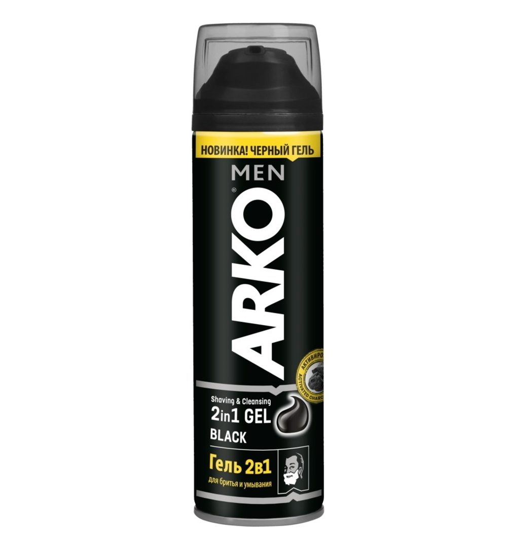 Arko Men Гель для бритья и умывания 2 в 1 Black, 200 мл