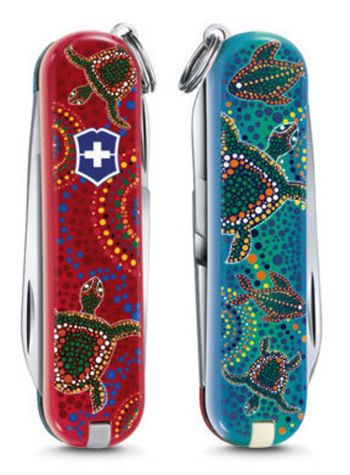 Нож Victorinox Classic LE2017 58мм 7 функц дизайн Turtles Down Under (0.6223.L1710)