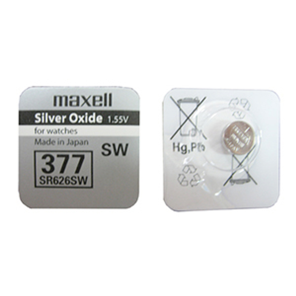 Батарейка часовая R377 (376 SR66 SR626SW G04) Maxell