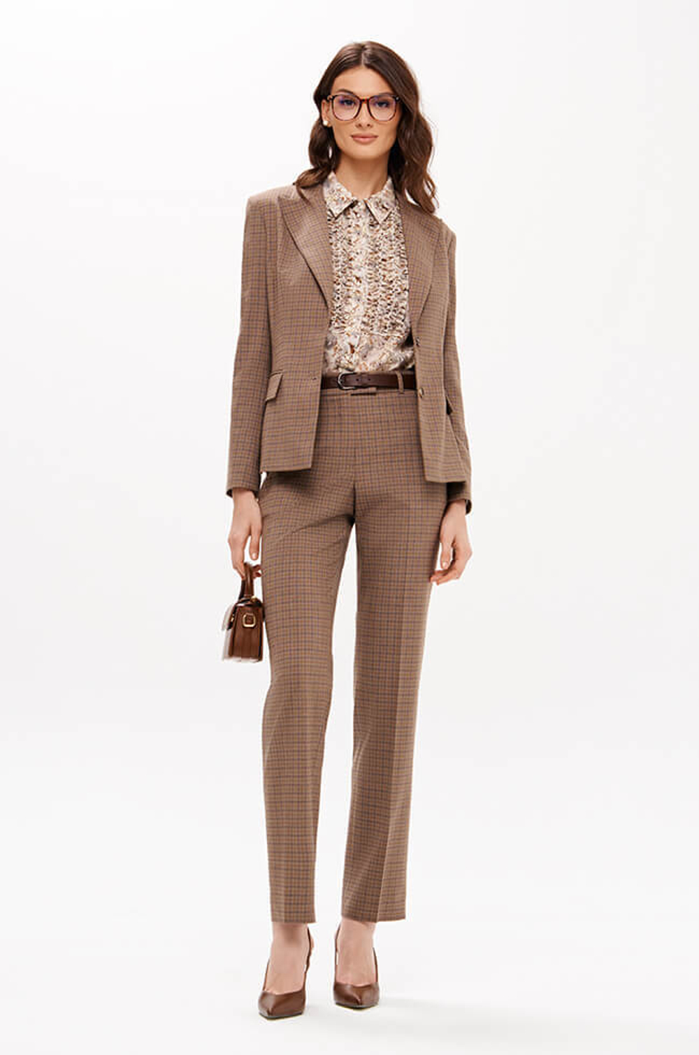 1942 Жакет женский (коричневый клетка)