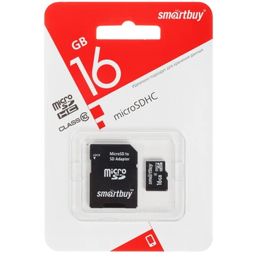 Карта памяти 16GB microSDHC Class10 SMARTBUY