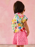 Рубашка и шорты в комплекте для девочки Next E79-496, Розовый, Белый