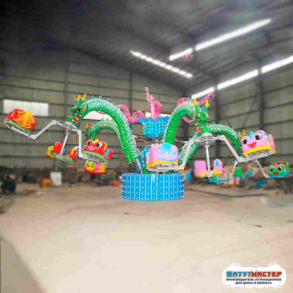 Аттракцион осьминог «Океанская сказка» 12 кабинок, 24 места 14×14×6 м