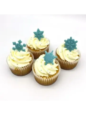 Форма пластиковая  для конфет Снежинки мини 4 ячейки