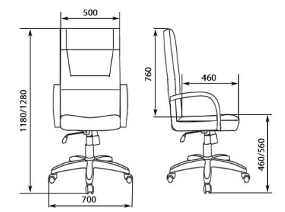 Кресло для персонала КЛЕРК PL ХРОМ