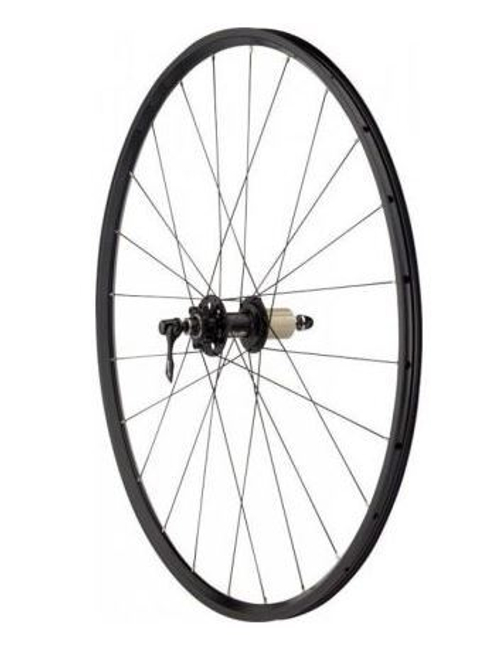 Колесо заднее 700C D HOGGER кассета 8-10 ск. пром.подш.эксцентрик / обод двойной алюм. черн. CNC A/V 36H 14.2х29 / втулка алюм. черн.