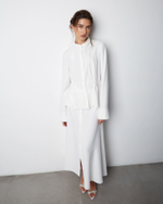 Блуза из смесовой вискозы Александр Маккуин белый