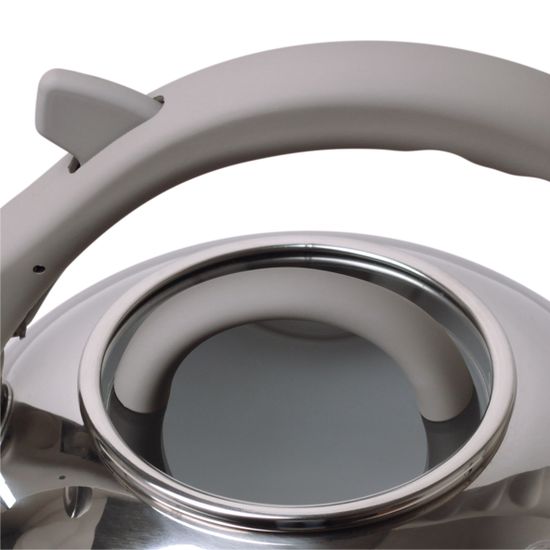 Чайник 2,8 л. из нержавеющей стали со свистком Kamille KM-0687A и стеклянной крышкой