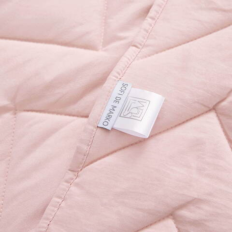 Покрывало 160х220 и наволочка 50х70 Sofi De MarkO Робби светло-розовое