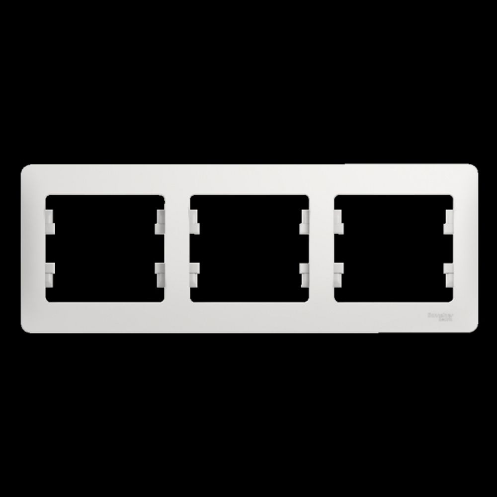 Schneider Electric Glossa Белый Рамка 3-местная горизонтальная IP20 скрытая установка GSL000103