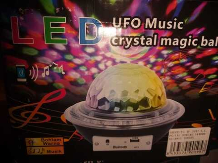 Шар светодиодный LED UFO Music crystal magic ball, Флешка, Пульт, USB