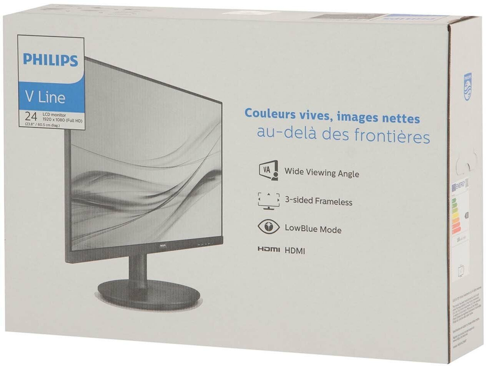 23.8" Монитор Philips 241V8L, 75 Гц, *VA, черный