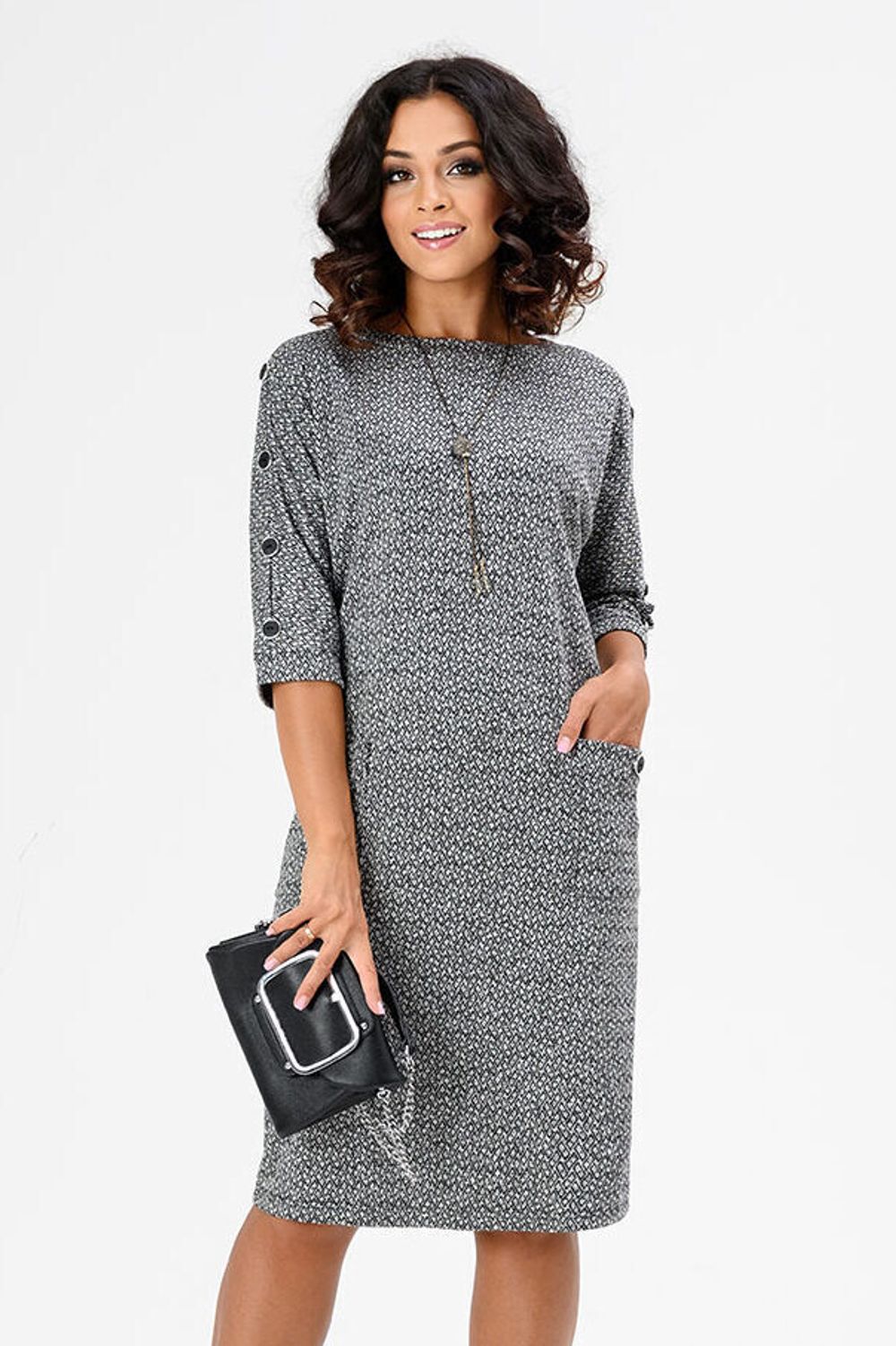 Платье Эстер (48-60) Serenada серый (Акция)