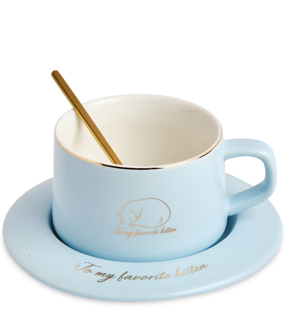 MUG-405/4 Чайная пара «Моей любимой кисуле»