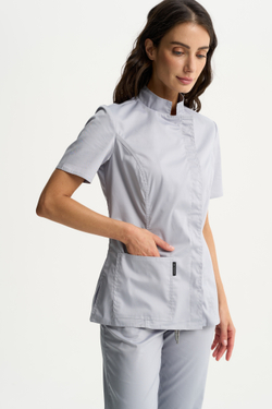 Блуза женская м222 toray стретч серый29