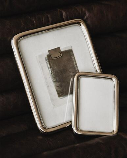 Zara Home Фоторамка из металла, цвет серебристый, 17 см · 6350/045