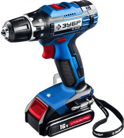 Дрель-шуруповерт  ЗУБР DL-16 A5 2 АКБ кейс