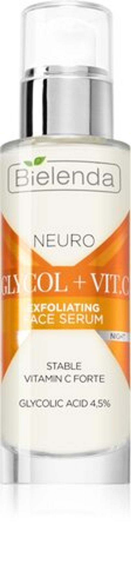 Bielenda Neuro Glicol + Vit. C - омолаживающая ночная сыворотка с эффектом пилинга /   30  ml  / GTIN 5902169023775