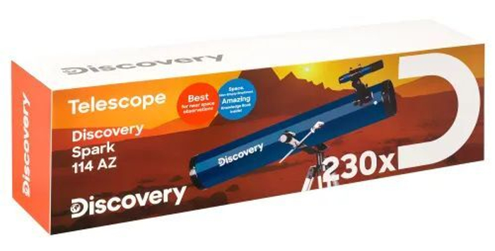 Телескоп Levenhuk Discovery Spark 114 AZ с книгой