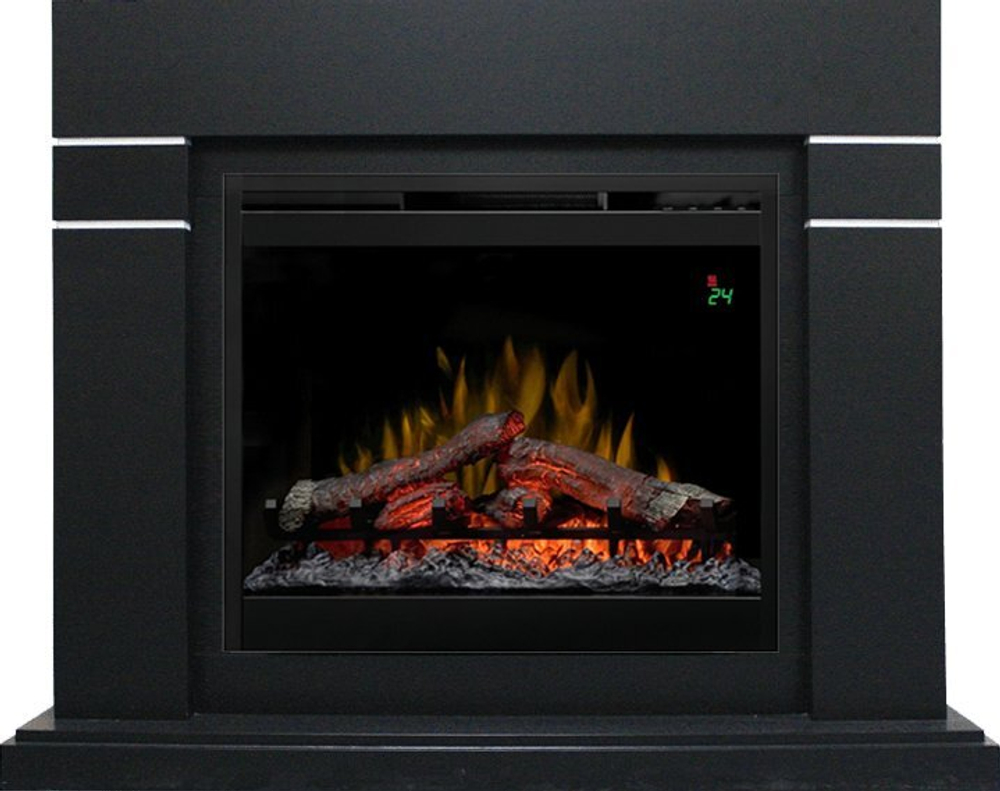 Каминокомплект Lindos - Черный (Высота 985мм) с очагом Symphony 26'' DF2624L-INT